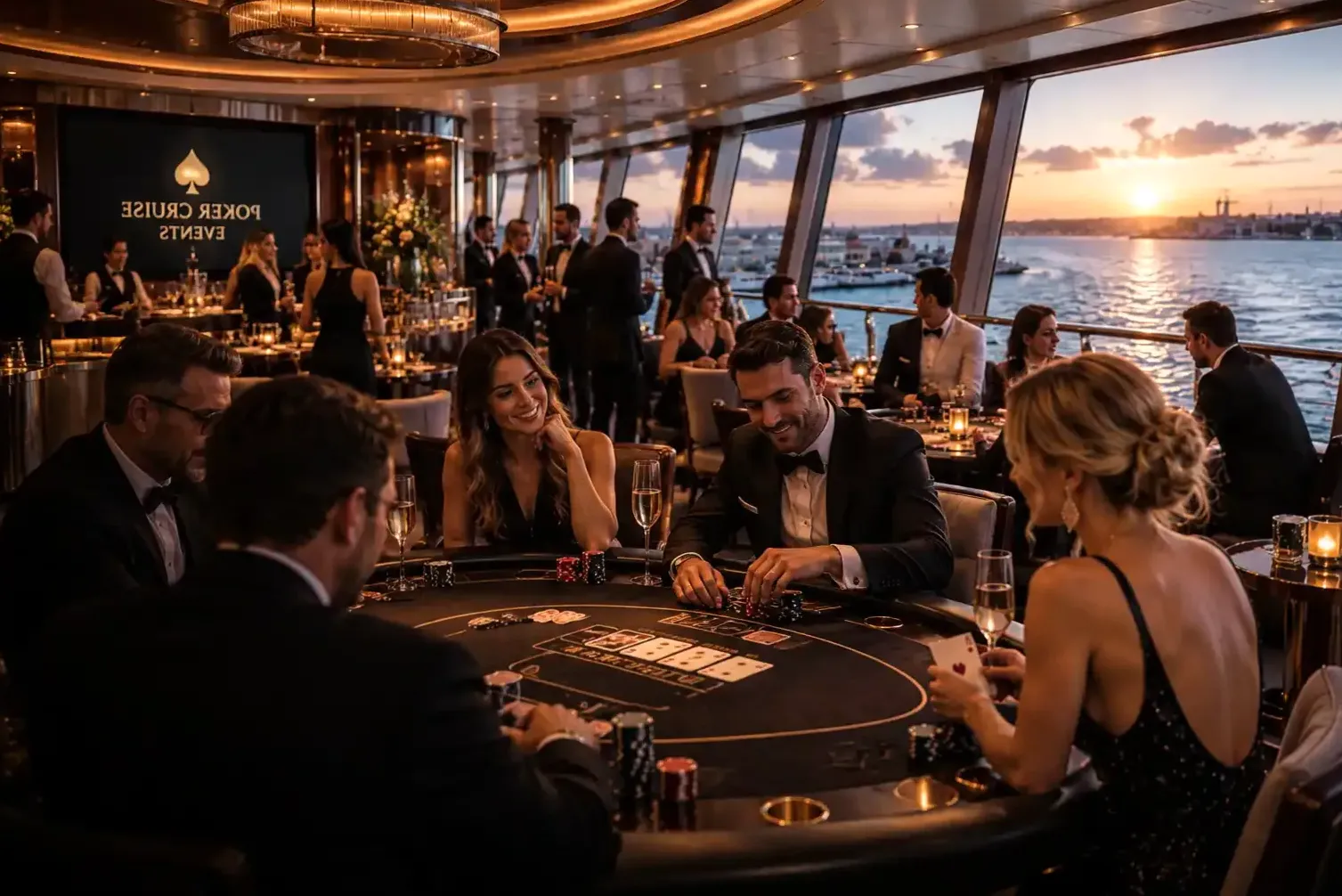 Wieczór pokerowy na pokładzie